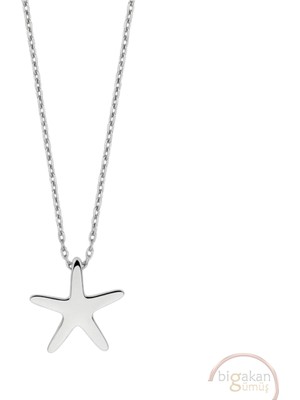 Bigakan Deniz Yıldızı Taşsız Model 925 Ayar Gümüş Kadın Kolye