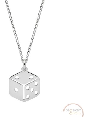 Bigakan Zar Taşsız Model 925 Ayar Gümüş Kadın Kolye
