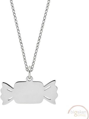 Bigakan Şeker Taşsız Model 925 Ayar Gümüş Kadın Kolye