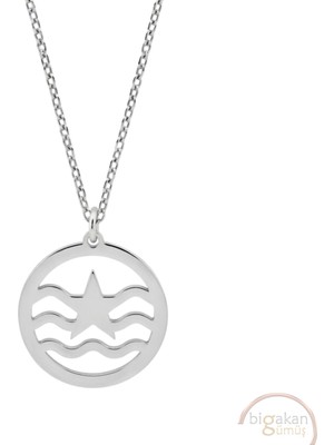 Bigakan Denizci Meryem Ana Taşsız Model 925 Ayar Gümüş Kadın Kolye