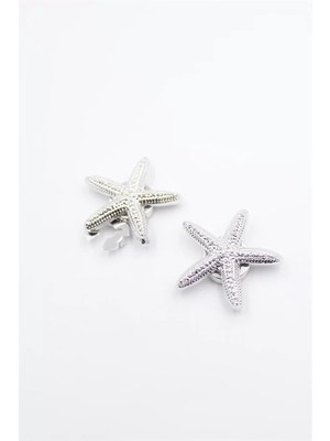 Royaleks Deniz Yıldızı Düğme Broşu - Gümüş