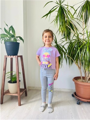 VİTASTORETR Ördek Baskı Desen Taytlı Ikili Takım