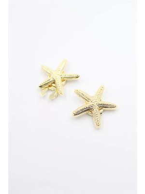 Royaleks Deniz Yıldızı Düğme Broşu - Altın