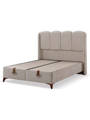 Mona Yatak Balance Tek Kişilik Baza ve Başlık Seti – Krem Rengi Tedi Kumaş Modern Tasarım Dayanıklı Gövde