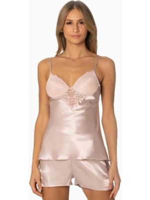 Pierre Cardin Pudra 425 Saten Şort Takım