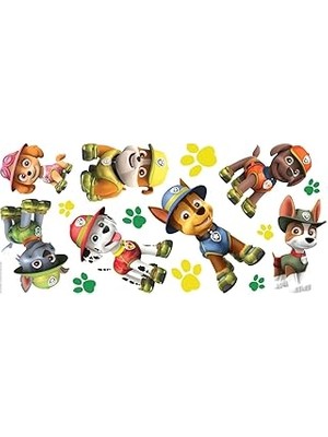 SHC4200 Roommates RMK3611GM Paw Patrol Orman Soyma Yapıştır Dev Duvar Çıkartmaları