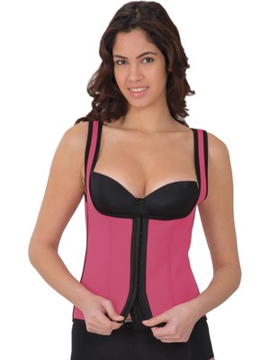 Pileli Store Gül Kurusu Mı 9173 Terletici Agraflı Göğsü Açık Atlet Korse