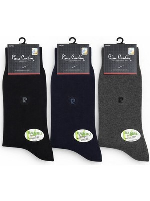 Pierre Cardin Bambu Erkek Çorap 3’lü Set – Siyah, Lacivert, Antrasit