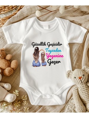 Lupi Teyze Yazılı Bebek Body Zıbın %100 Pamuk