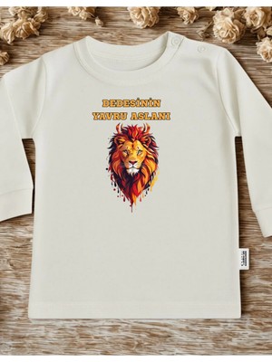 Lupi Yazılı Bebek Body Zıbın %100 Pamuk