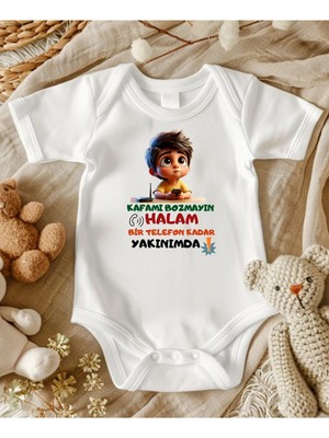 Lupi Hala Yazılı Erkek Zıbın Body %100 Pamuk