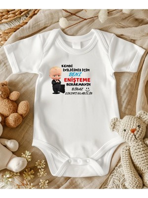 Lupi Enişte Yazılı Isimli Zıbın Bebek Zıbın Bebek Giyim Yenidoğan Hediye