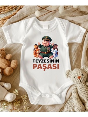 Lupi Amca Yazılı Unisex Bebek Body Zıbın %100 Pamuk Teyzesinin Paşası Temalı
