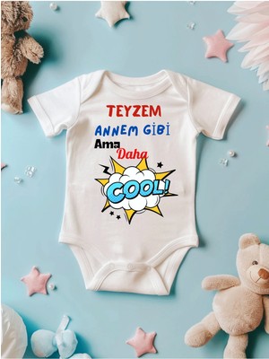 Lupi Baskılı Bebek Zıbın Çıtçıtlı Atlet Kişiye Özel Baskı