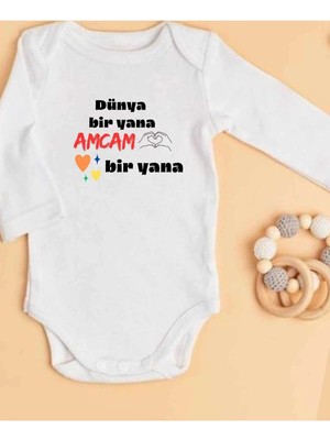 Lupi Amca Yazılı Bebek Body Zıbın %100 Pamuk