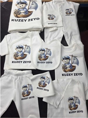 Lupi 10 Parça Isimli Hastane Çıkışı Yenidoğan Seti %100 Pamuk