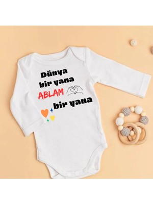 Lupi Abla Yazılı Zıbın Ablaya Hediye Kardeş Kombin