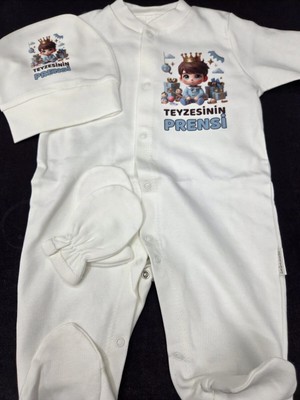 Lupi Teyze Yazılı Bebek Body Zıbın %100 Pamuk