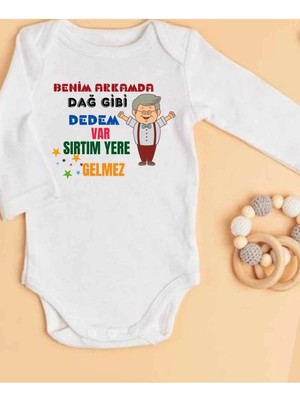 Lupi Dede Yazılı Zıbın Isimli Bebek Dedeye Hediye