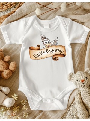Lupi Yazılı Bebek Body Zıbın %100 Pamuk