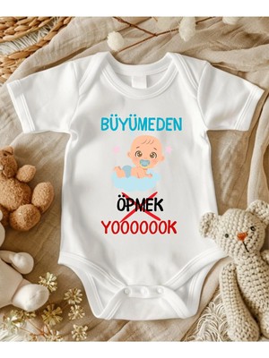 Lupi Öpme Yazılı Yazılı Zıbın Hediye Yenidoğan Anne Baba Hala Yenge Amca Dayıya