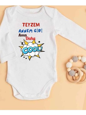 Lupi Teyze Yazılı Bebek Body Zıbın %100 Pamuk
