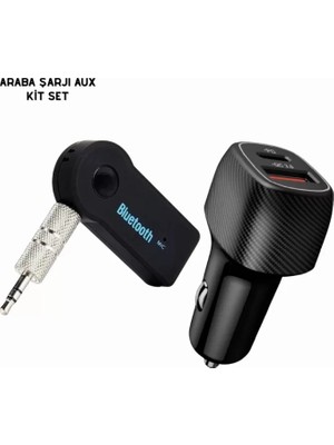 Araç Içi Bluetooth Müzik Kiti + Type-C Pd Araç Şarjı Seti Midastech