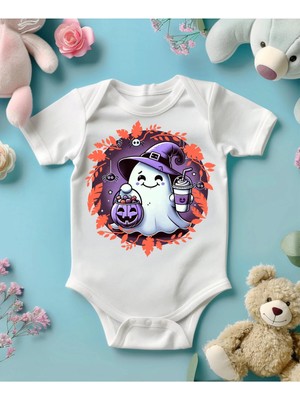 Lupi Halloween Baskılı Bebek Zıbın Isimli Bebek Kişiye Özel Tasarım