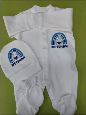 Lupi Isimli Bebek Tulumu Desenli Tulum Baskılı Hastane Çıkışı