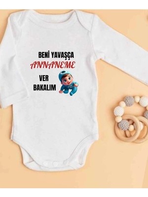 Lupi Annaneye Hediye Isimli Zıbın Annane Oluyorsun Yazılı Bebek