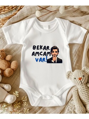 Lupi Amca Yazılı Zıbın Hediye Yenidoğan Anne Baba Hala Yenge Amca Dayıya