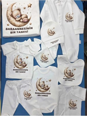 Lupi 10 Parça Isimli Hastane Çıkışı Yenidoğan Seti %100 Pamuk