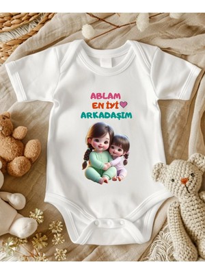 Lupi Abla Yazılı Isimli Zıbın Bebek Zıbın Bebek Giyim Yenidoğan Hediye