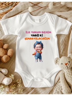 Lupi Eğlenceli Yazılar Bebek Body Zıbın %100 Pamuk Kız Zıbın