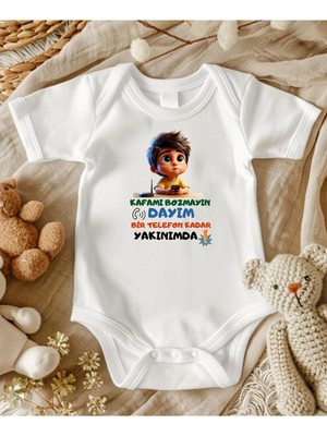 Lupi Dayı Yazılı Erkek Zıbın Body %100 Pamuk