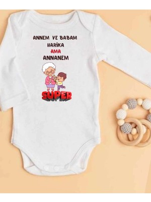 Lupi Annaneye Hediye Isimli Zıbın Annane Oluyorsun Yazılı Bebek