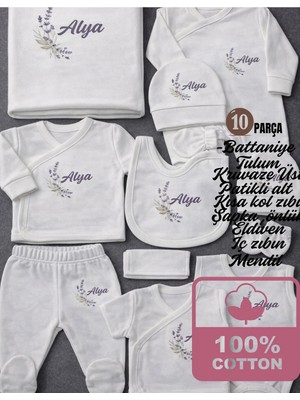 Lupi 10 Parça %100 Pamuk Kız Bebek Hastane Çıkışı Yenidoğan