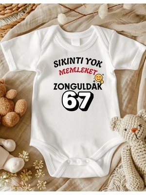 Lupi Zonguldak Yazılı %100 Pamuklu Bebek Body Zıbın