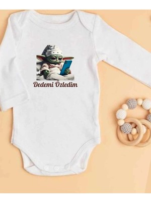 Lupi Dede Yazılı Zıbın Isimli Bebek Dedeye Hediye