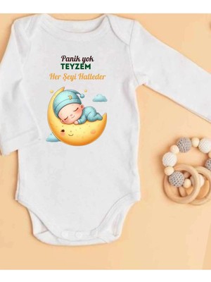 Lupi Teyze Yazılı Bebek Body Zıbın %100 Pamuk