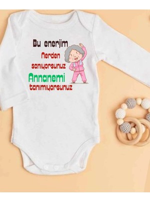 Lupi Annaneye Hediye Isimli Zıbın Annane Oluyorsun Yazılı Bebek