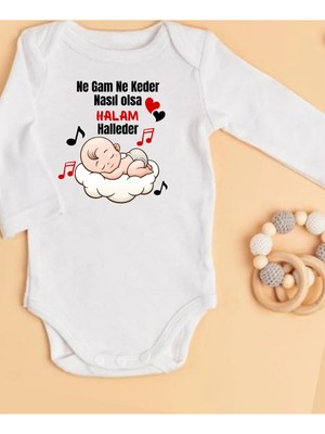 Lupi Hala Yazılı Zıbın Hala Yazılı Bebek Halaya Hediye Isimli Zıbın