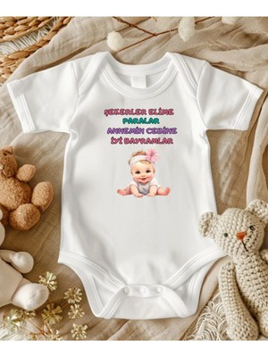 Lupi Şekerler Elime Yazılı Bayram Temalı Bebek Body Zıbın