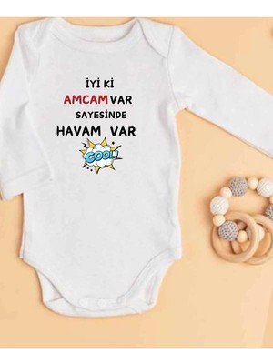 Lupi Amca Yazılı Bebek Body Zıbın %100 Pamuk