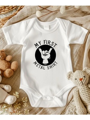 Lupi Metalica Yazılı Zıbın Hediye Yenidoğan Anne Baba Hala Yenge Amca Dayıya