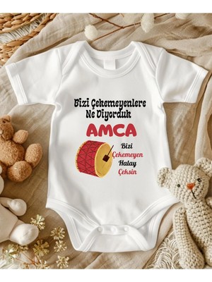 Lupi Amca Yazılı Zıbın Hediye Yenidoğan Anne Baba Hala Yenge Amca Dayıya