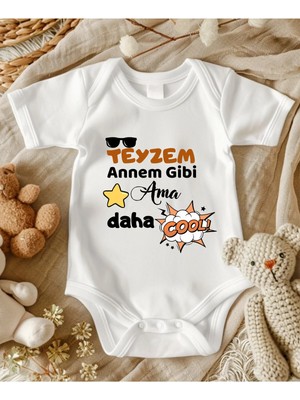 Lupi Teyze Yazılı Isimli Bebek Zıbın Anne Yenge Teyze Dayı Amca Yazılı Bebek Hediye