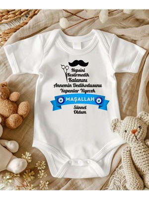 Lupi Sünnet Özel Kıyafet Isimli Bebek Zıbın Anne Yenge Teyze Dayı Amca Yazılı Bebek Hediye