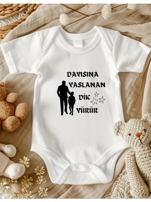 Lupi Dayı Yazılı Bebek Zıbın % 100 Pamuk