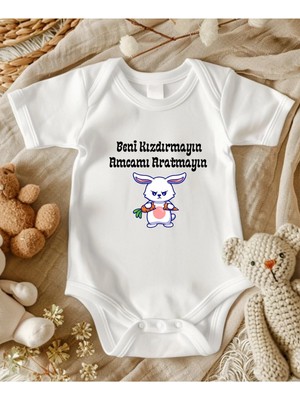 Lupi Amca Yazılı Bebek Body Zıbın %100 Pamuk